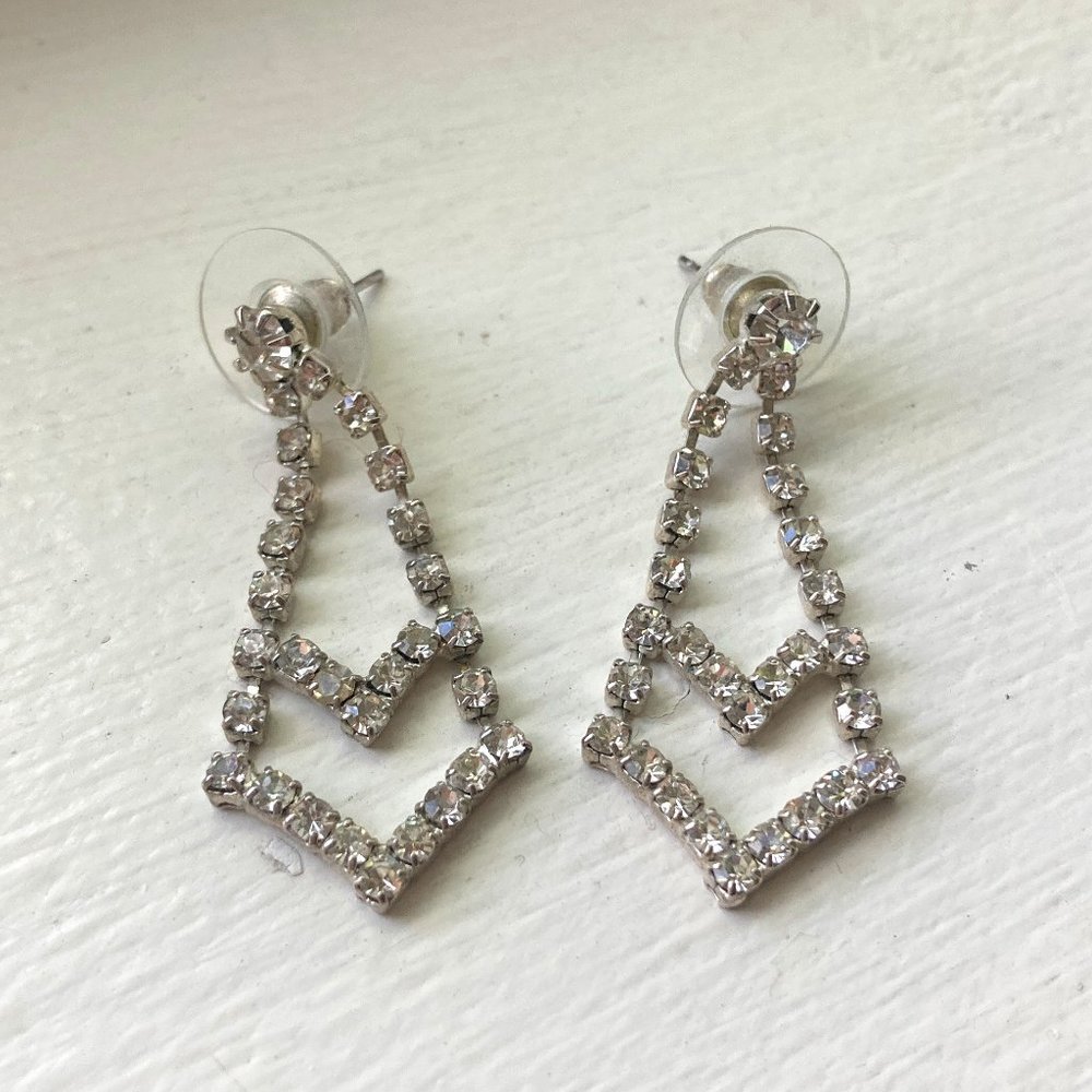 Rhinestone Drop Earrings